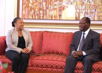 Ouattara échange avec Christiane Taubira