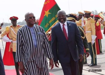 Coopération : George Weah en visite d’amitié à Ouagadougou