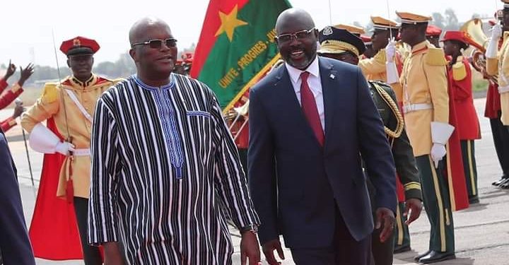 Coopération : George Weah en visite d’amitié à Ouagadougou