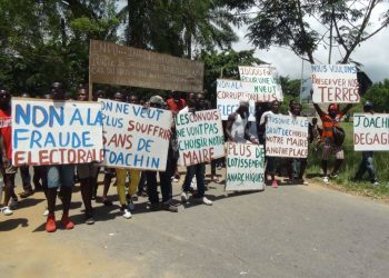 Contentieux électoral/Jacqueville : Des manifestants tiennent un sit-in devant la préfecture