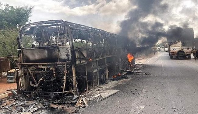 Burkina/ Transport: Un bus de la compagnie Elitis part en fumée