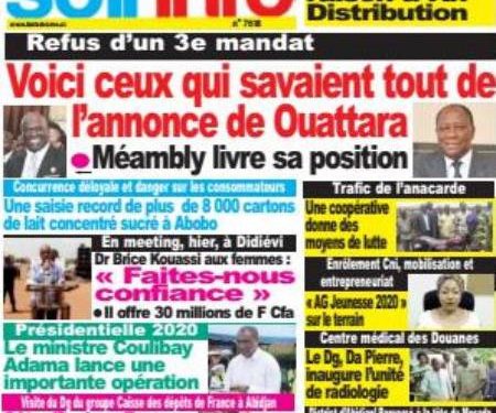 Revue de presse: Ouattara monopolise la Une des journaux ivoiriens