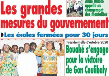 Revue de la presse: Coronavirus et Gon Coulibaly à la Une des journaux ivoiriens  