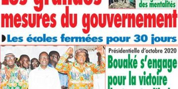 Revue de la presse: Coronavirus et Gon Coulibaly à la Une des journaux ivoiriens  