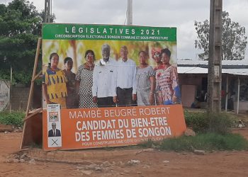 Législatives Songon: Les affiches de campagne de Beugre Mambé marquent la différence