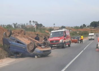 Accident de la circulation: Un véhicule projeté les 4 roues en l&rsquo;air à Songon Dagbé