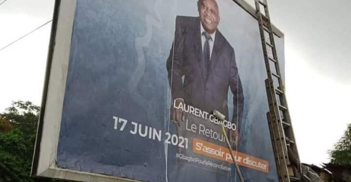 Malgré l’arrachage de ses affiches: «Gbagbo rentre le 17 juin 2021, et cela dans la paix et la sérénité » (communiqué)