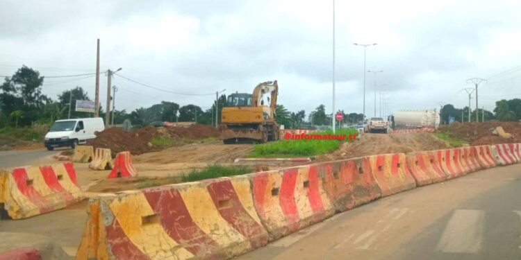 Songon : Travaux de modification du rond-point SAPH en raison des nombreux accidents