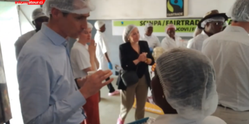 Une délégation d&rsquo;Enabel à la chocolaterie de la Coopérative SCINPA à &lsquo;Agboville.